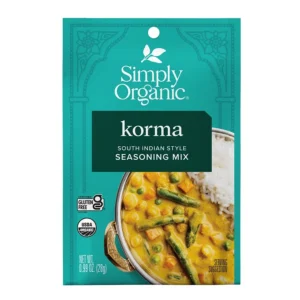 089836157959 simply organic indian seasoning mix korma front