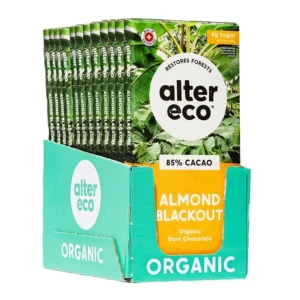 20817670012561 alter eco organic almond blackout dark chocolate display 12count 243501 front